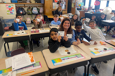 November was an exciting month for Mrs. Schadt's and Mrs. Lawler's second grade class. We kicked off the month by shopping at the Mustang Market using well-earned Mustang dollars.