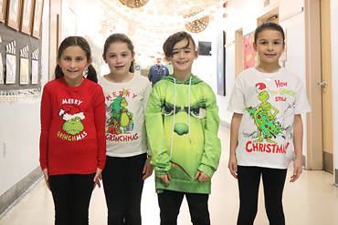 Students at Northside Elementary School wore Grinch-related gear on Dec. 19.