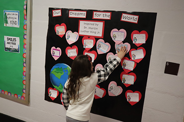 Each student in Mrs. Cascio's class added their dream to the display.