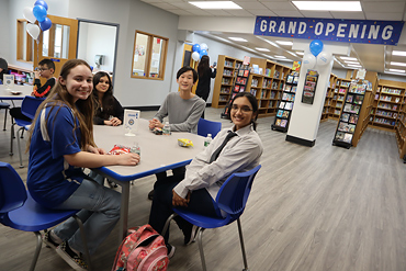 Students got their first use of the newly renovated library.