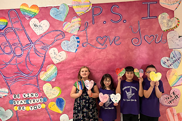 One of the many highlights in February for Mrs. Liontonia and Mrs. Maguire's third graders was making Valentine's Day heart messages for their classmates.