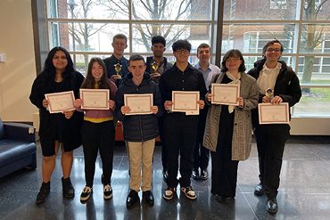 On Saturday March 2nd, the following students from the MacArthur Research Program took part in the Nassau Community College Science Fair: Ben Campbell, Matt Wlazlo, Zarif Jamal, Liam Morris, Emma Erlich, Kevin Tierney, Claire Loughnane, James Colella, and Niketa Shukla.