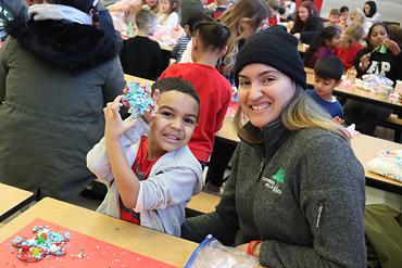 Parents and loved ones joined their kindergartners at Abbey Lane Elementary School in the Levittown School District on Dec. 12 to mark the holiday season with gingerbread house crafting.