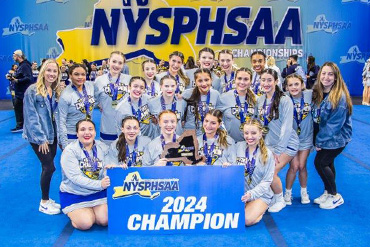 On Saturday, March 2nd, the Division Avenue Varsity Cheerleaders, coached by Cristen Marcy and Liz Lynch, won the 2024 New York State Cheerleading Championship held in Binghamton, NY.
