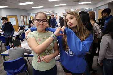 Ileana Arias and Emily Angerhauser spread the love during the book launch.
