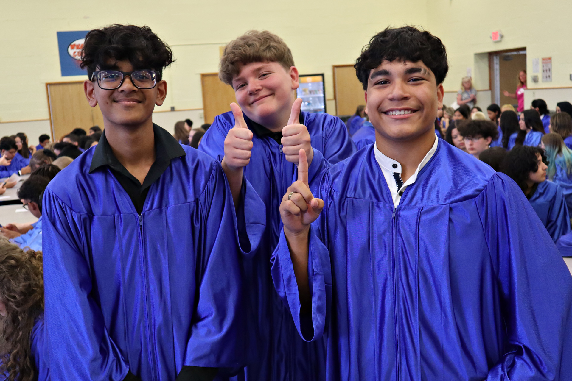 Before the ceremony began, students showed their excitement.