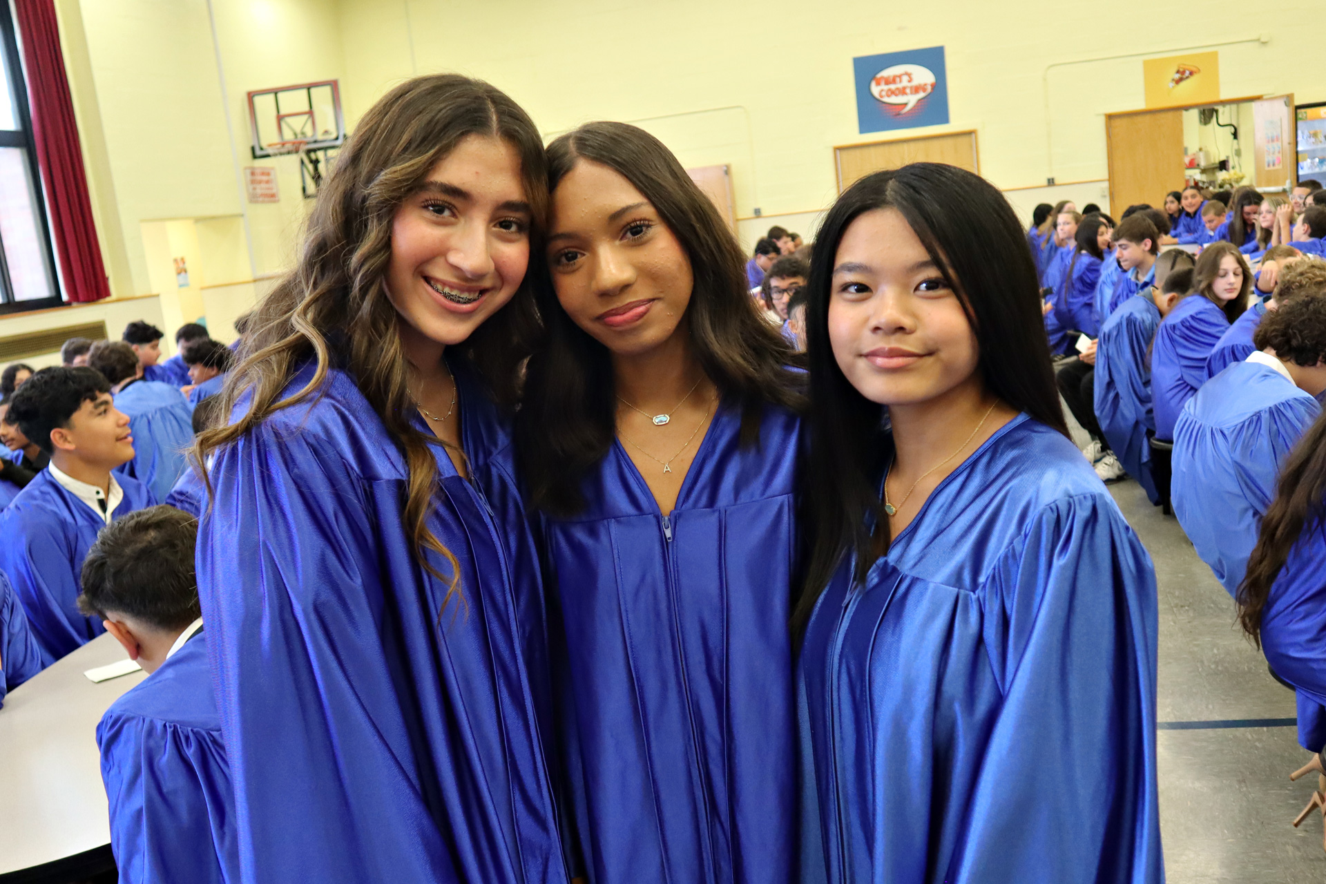 Friends enjoyed one last celebration as middle schoolers prior to the ceremony.
