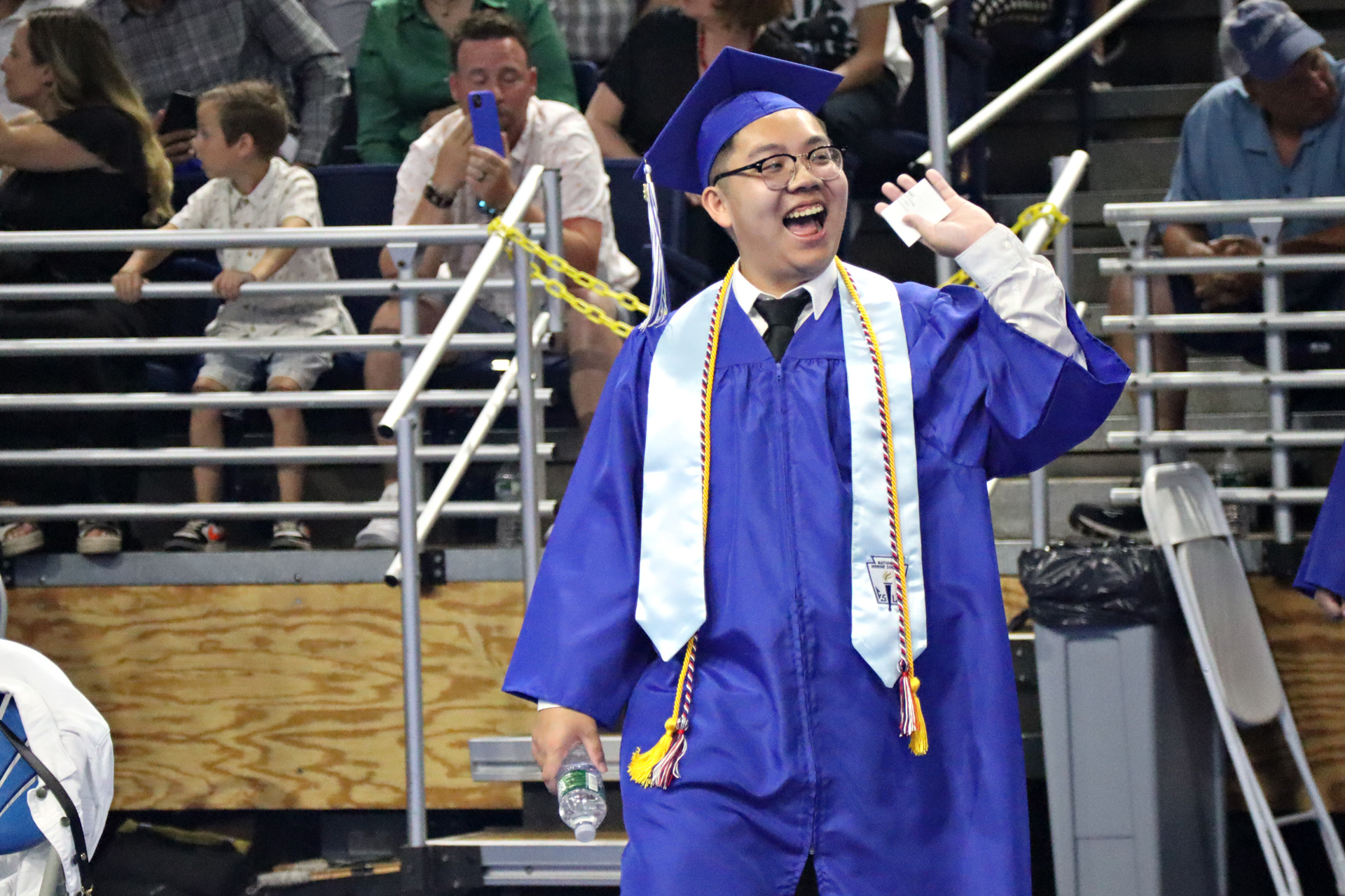 Division Avenue High School seniors proudly processed toward their seats in the Hofstra University David S. Mack Sports and Exhibition Complex on June 22 for their commencement ceremony.