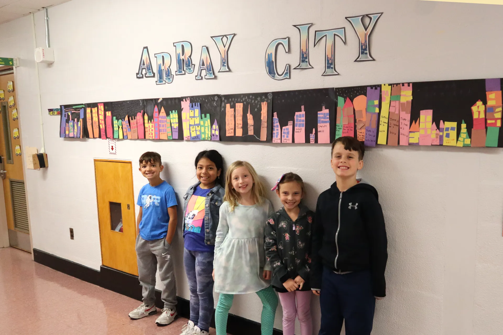 Ms. Musante's second graders at Lee Road Elementary School used their creativity and knowledge of arrays and repeated addition to create their own Array City.