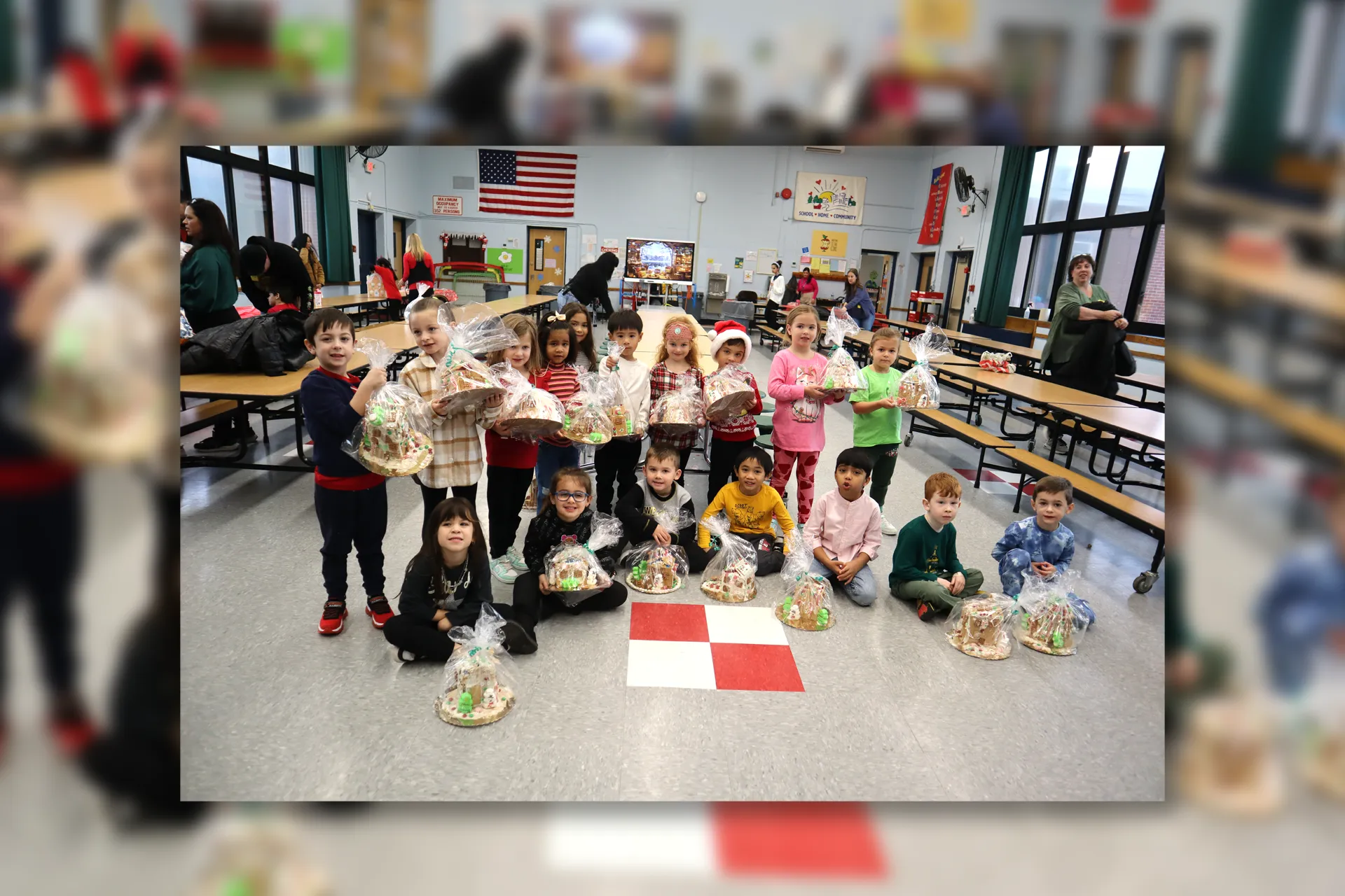 Gardiners Avenue Elementary School kindergartners crafted gingerbread houses alongside their loved ones to welcome the holiday season on Dec. 10.