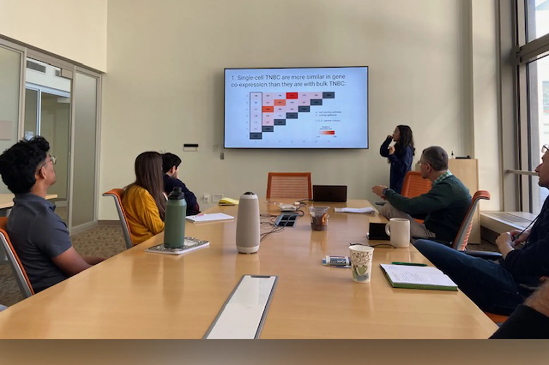 On Wednesday, October 16, Melody Hong visited The Louis and Beatrice Laufer Center for Physical &amp; Quantitative Biology at Stony Brook University to present her research to her mentor Dr. Gabor Balazsi's lab group, followed by a tour of the facilities.