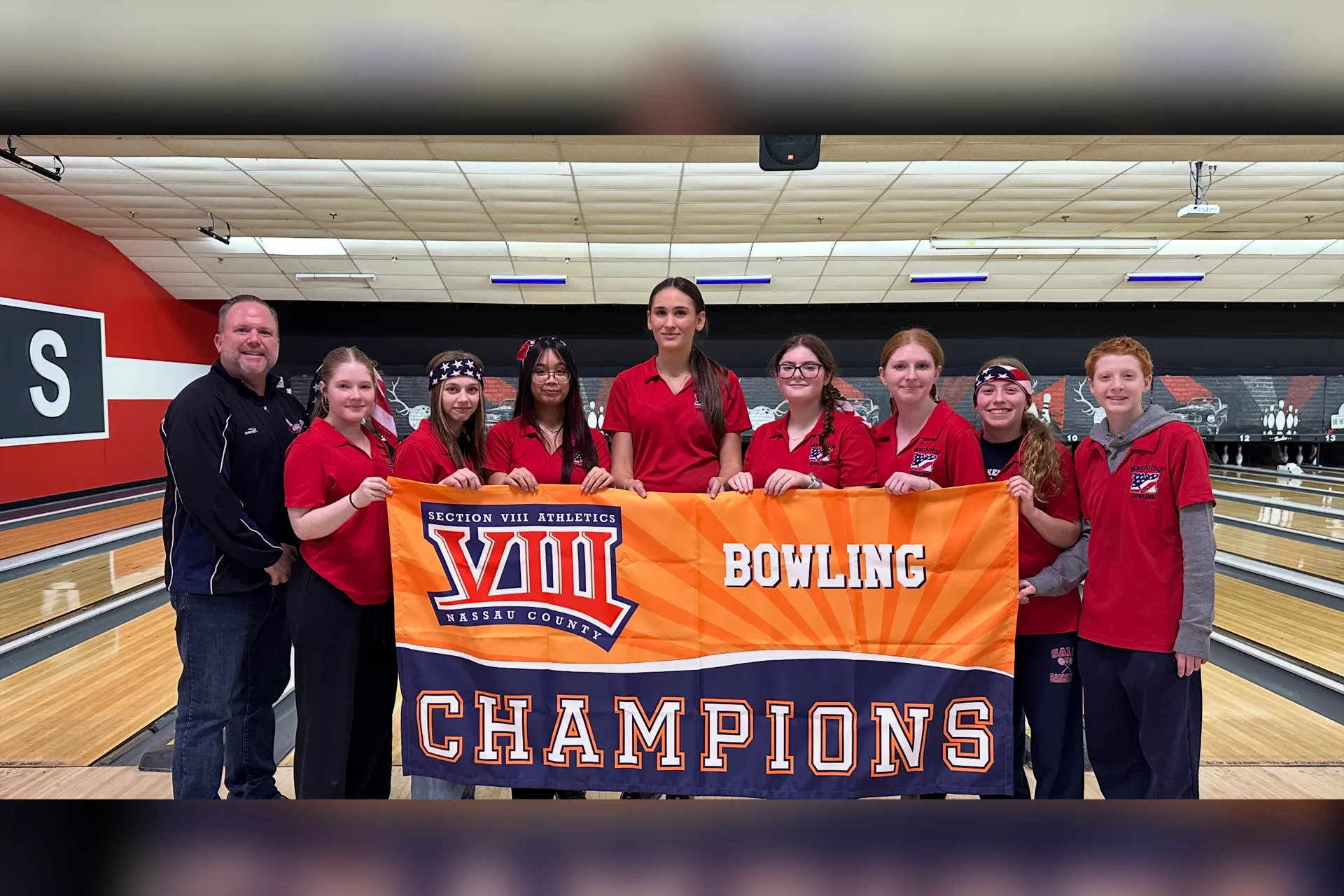 The MacArthur Girls Bowling Team took home the County Tournament Championship on Saturday! This victory was a true team effort, made possible by the dedication, hard work, and teamwork of every bowler.