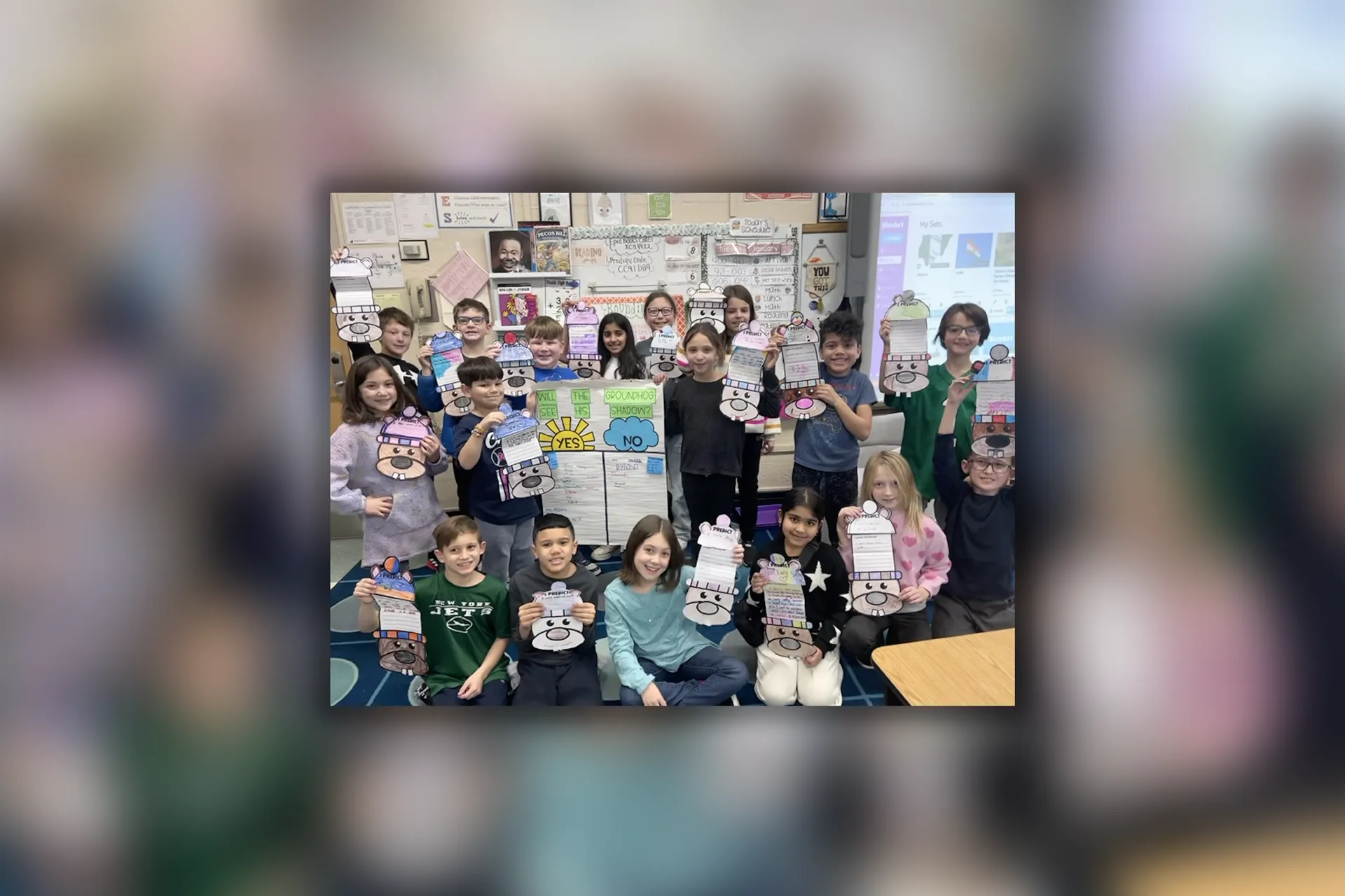 Groundhog Day Predictions With Mrs. Liontonia and Ms. Maney's Third Grade Students