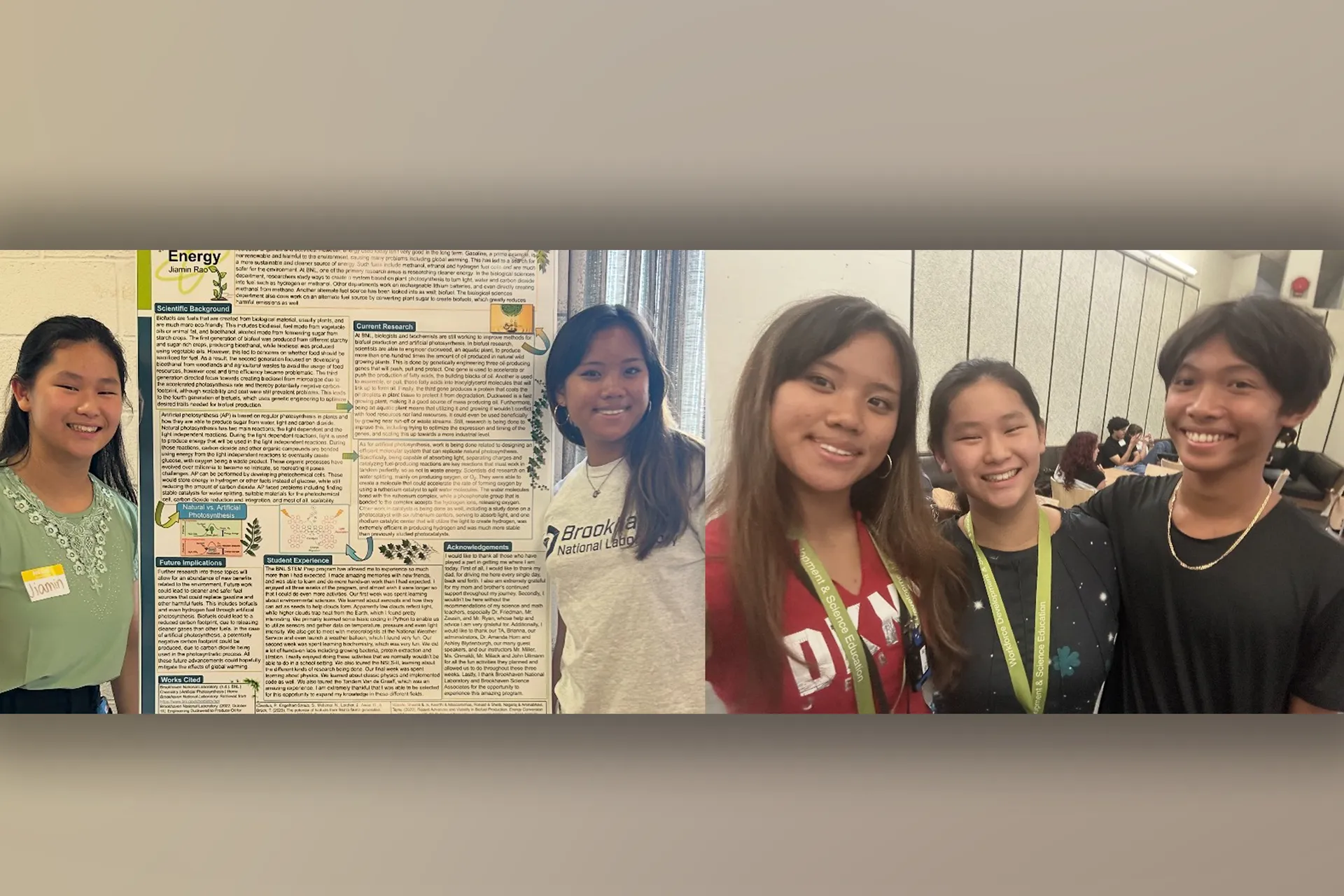 This past summer, MacArthur Science Research students, Catherine Purirojejananon (12th grade), Logan Rodriguez (11th grade), and Jiamin Rao (10th grade) participated in programs for high school students at Brookhaven National Laboratory.