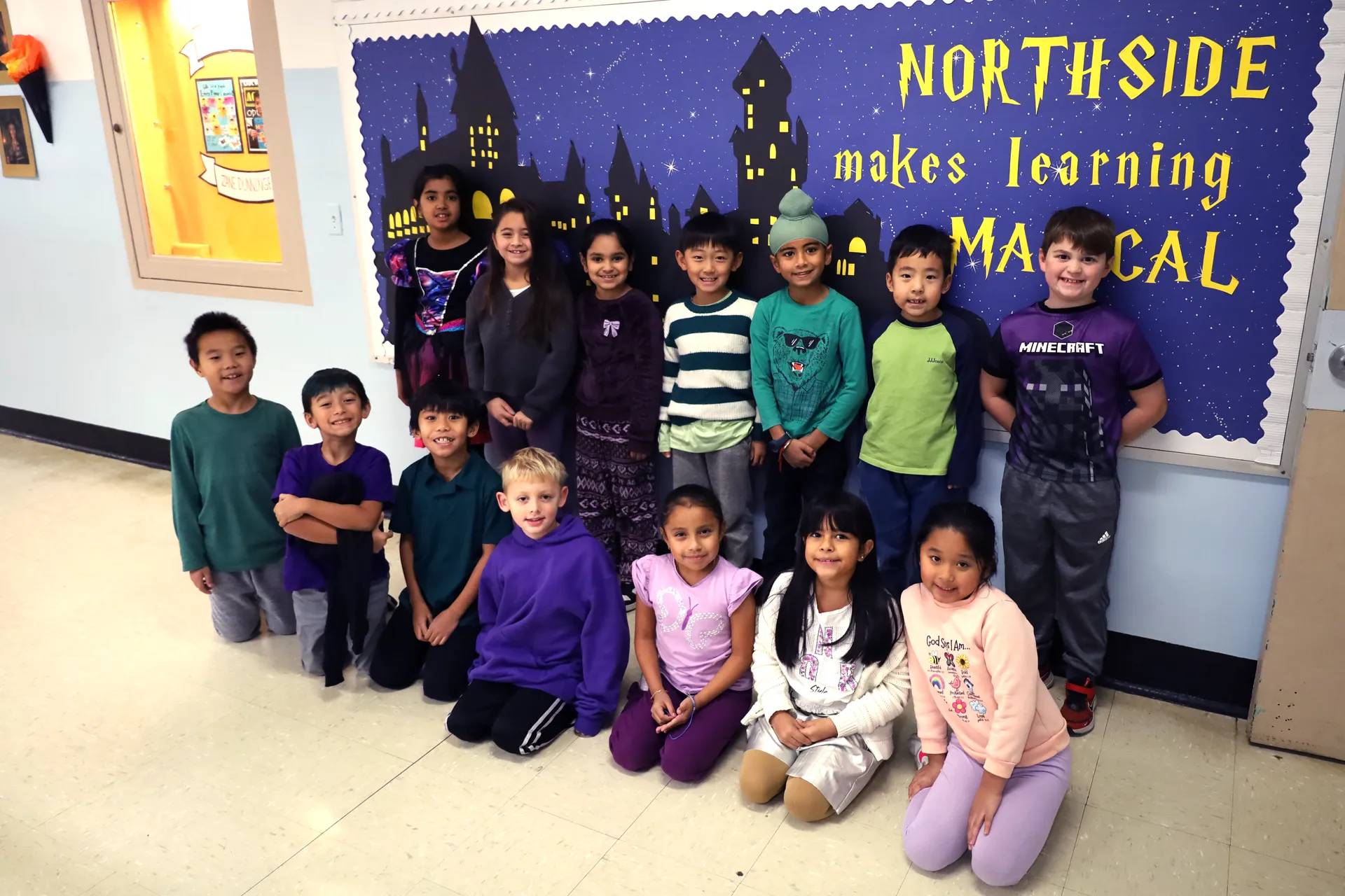 For a 'Harry Potter' themed PARP week, second graders at Northside Elementary School wore purple, green and silver to mirror magical potions on Nov. 18.