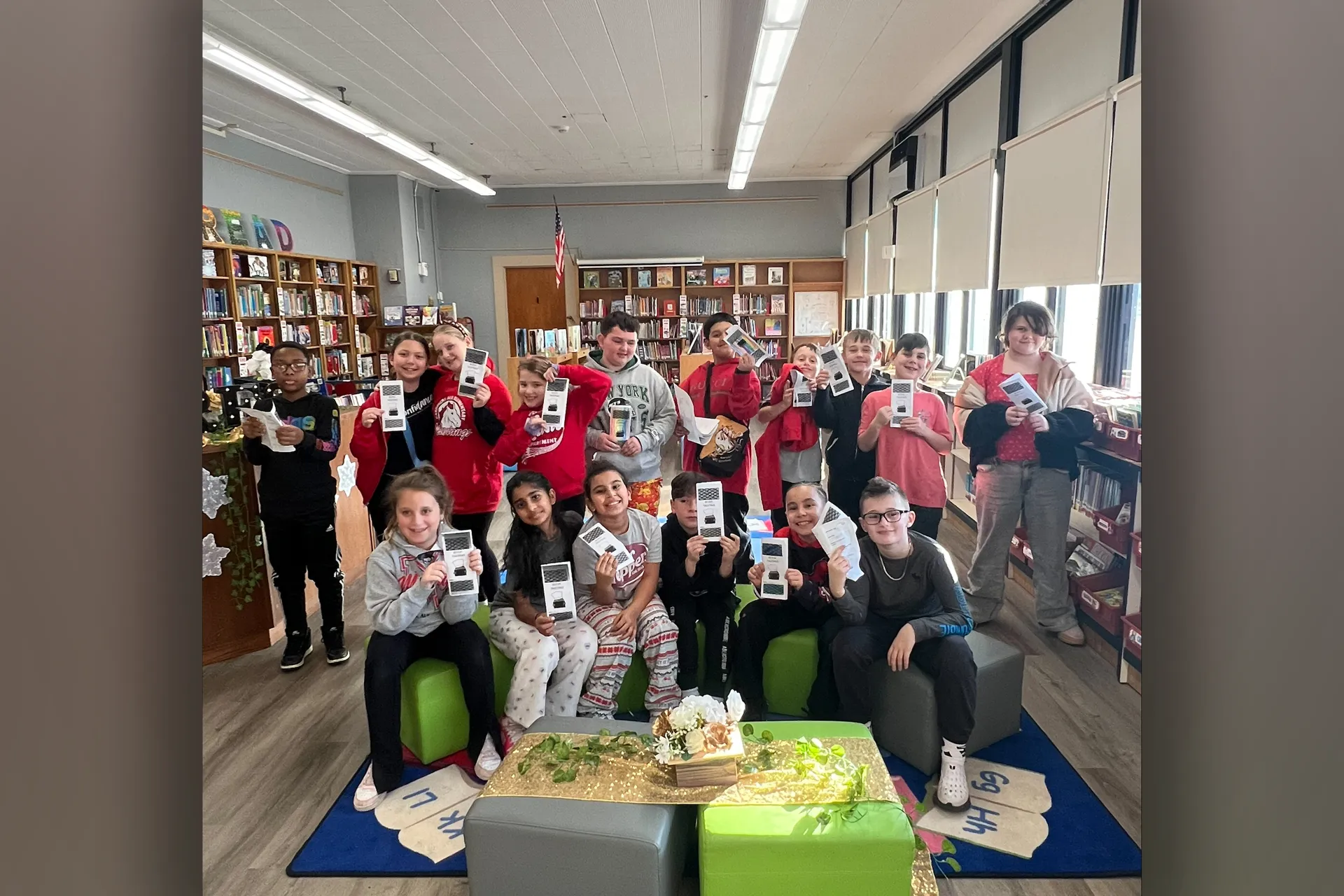 Students in Ms. Seniuk's Fourth Grade Class Visit The booklove Book Tasting Event