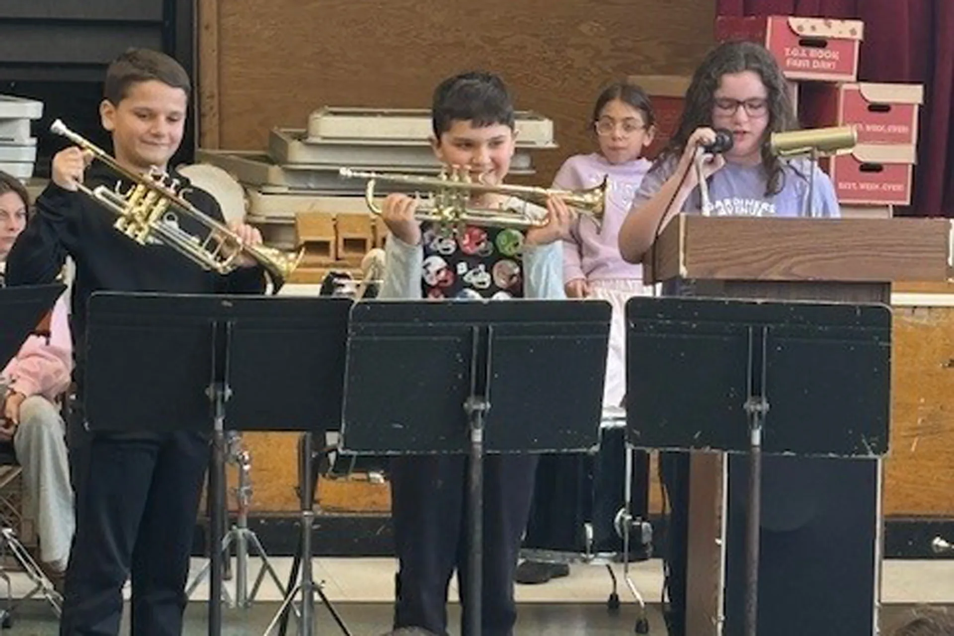 Mr. Nobile's Band and Orchestra Students Demonstrate Their Instruments to the Second Graders - image002