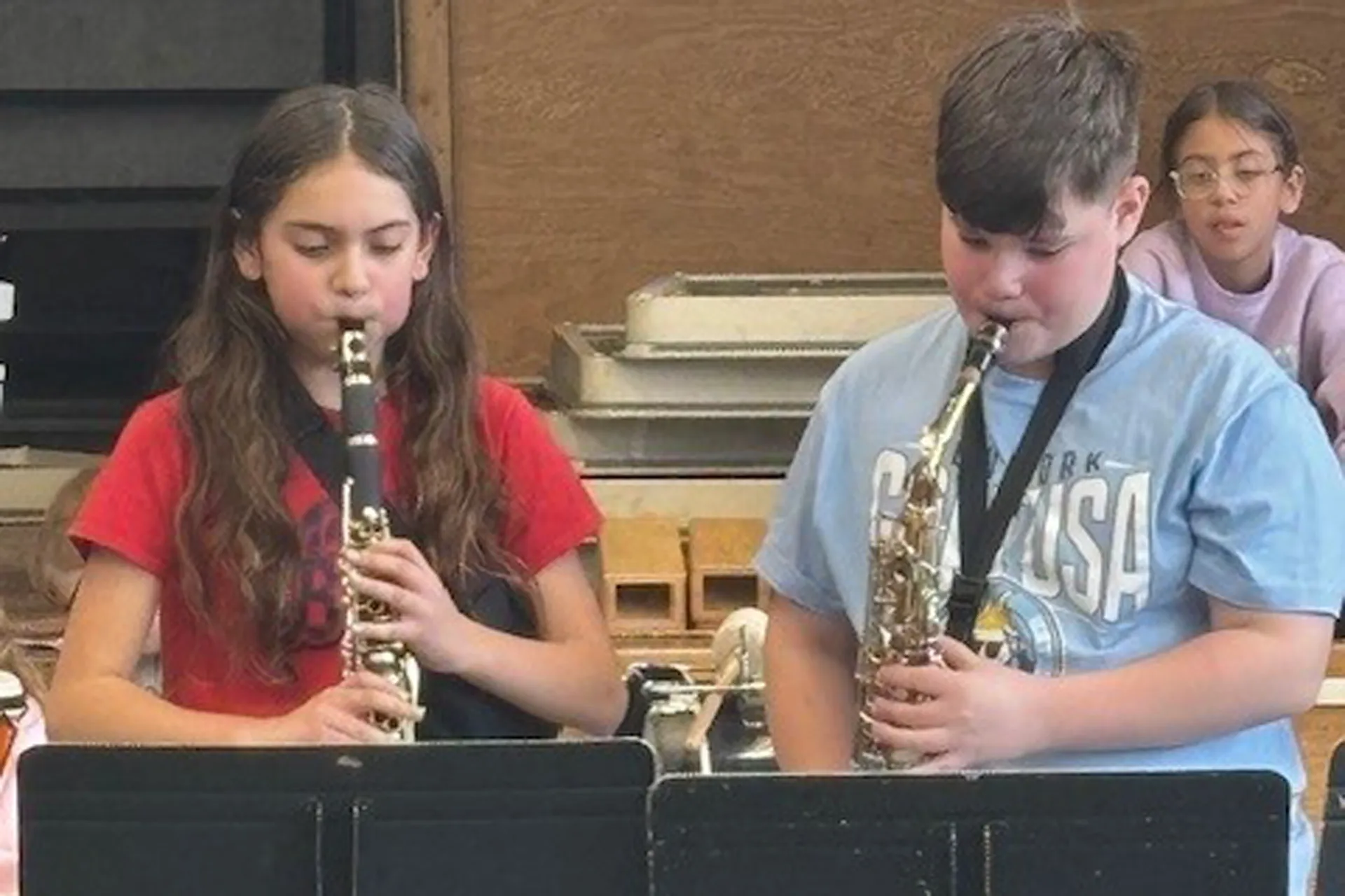 Mr. Nobile's Band and Orchestra Students Demonstrate Their Instruments to the Second Graders - image004