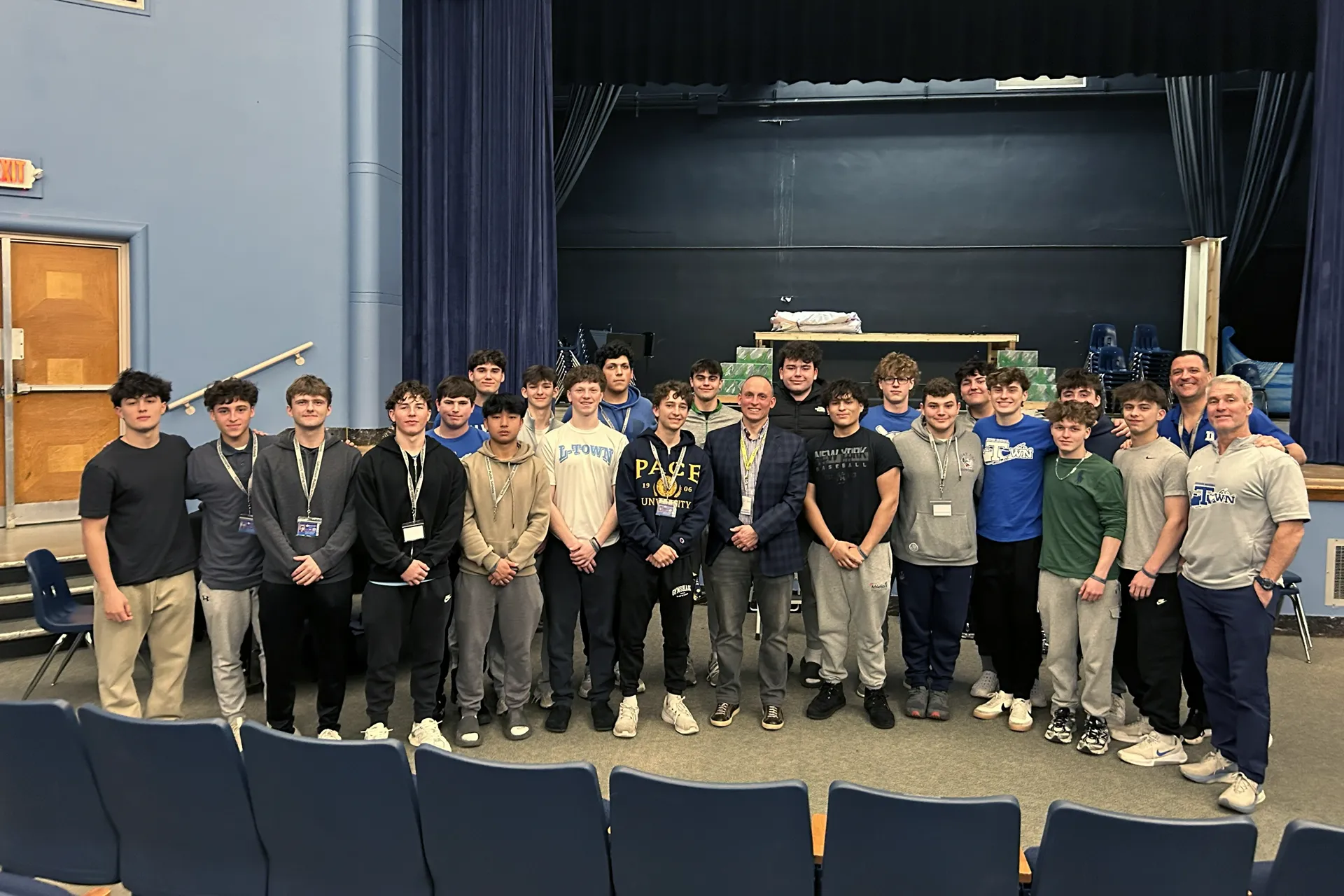 Division Avenue High School alumnus and athletic standout, Dr. Shawn Fagan, recently returned to his alma mater to speak with the Varsity Baseball team about leadership, discipline, mindset, and the journey that took him from Division Avenue High School to college baseball, the minor leagues, and ultimately to his current role as Assistant Vice Provost for Student Success at Temple University.