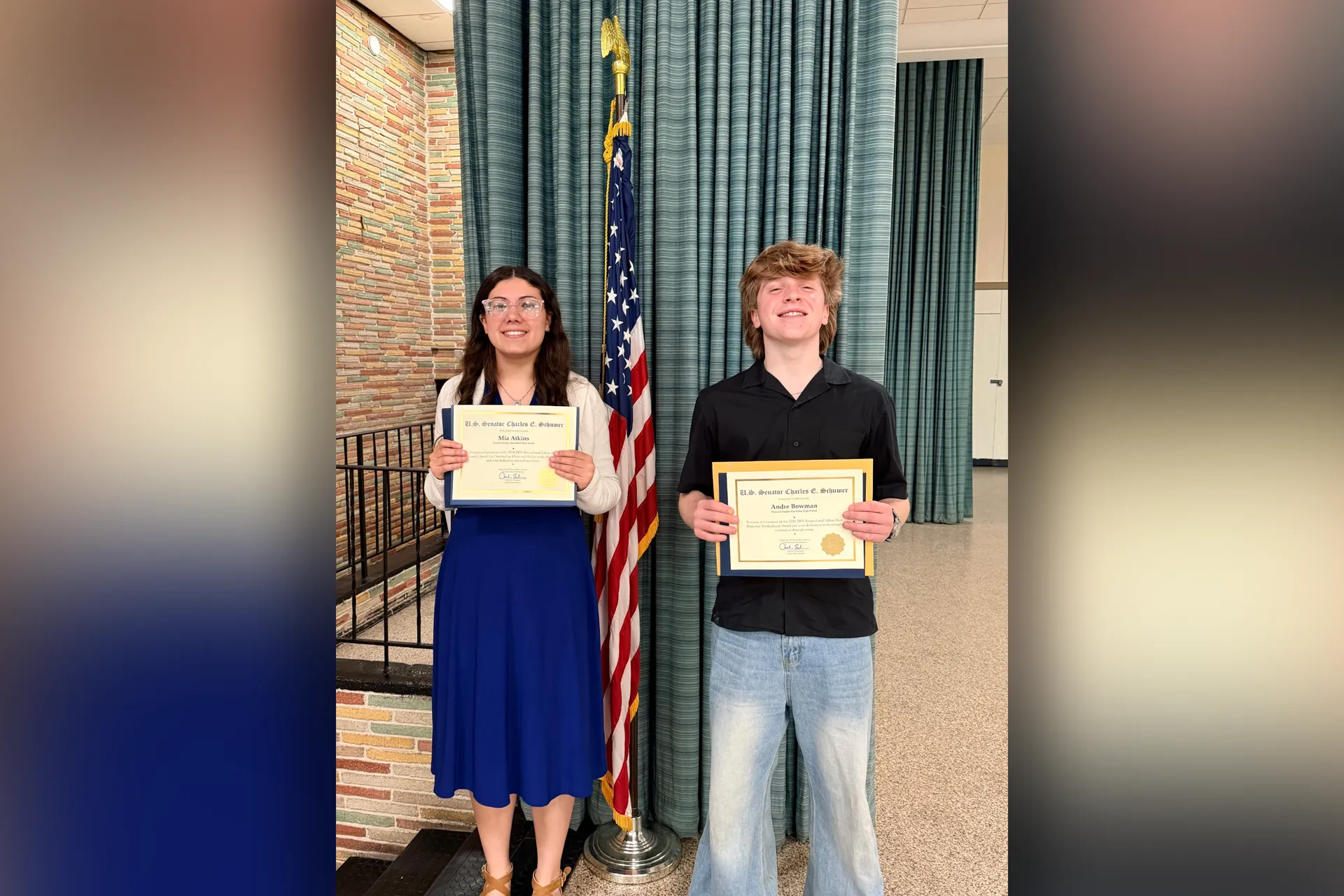 MacArthur Students Receive JWV Bernard and Lillian Hein Brotherhood and Musical Excellence Awards