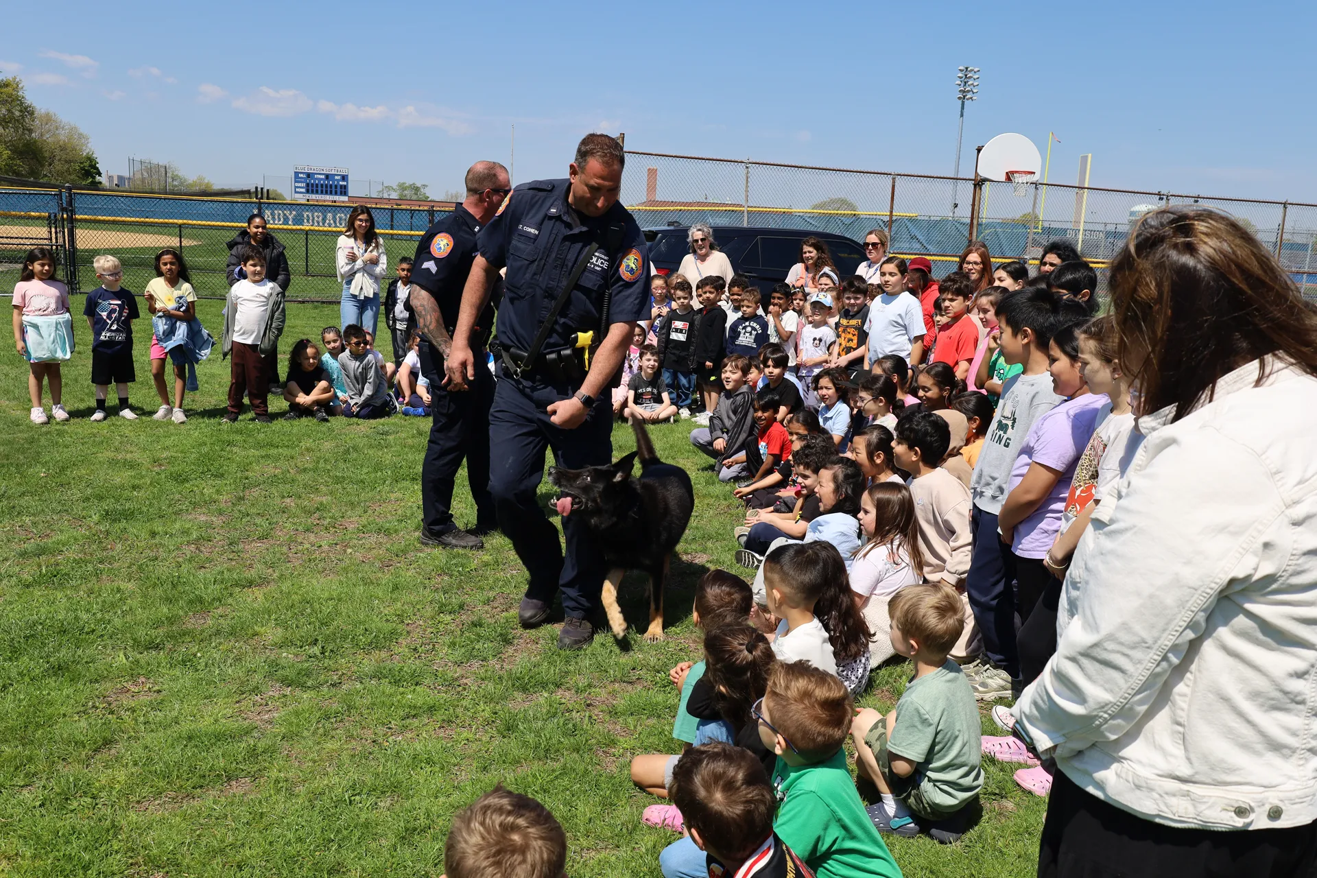 Classes saw a K9 unit in action.