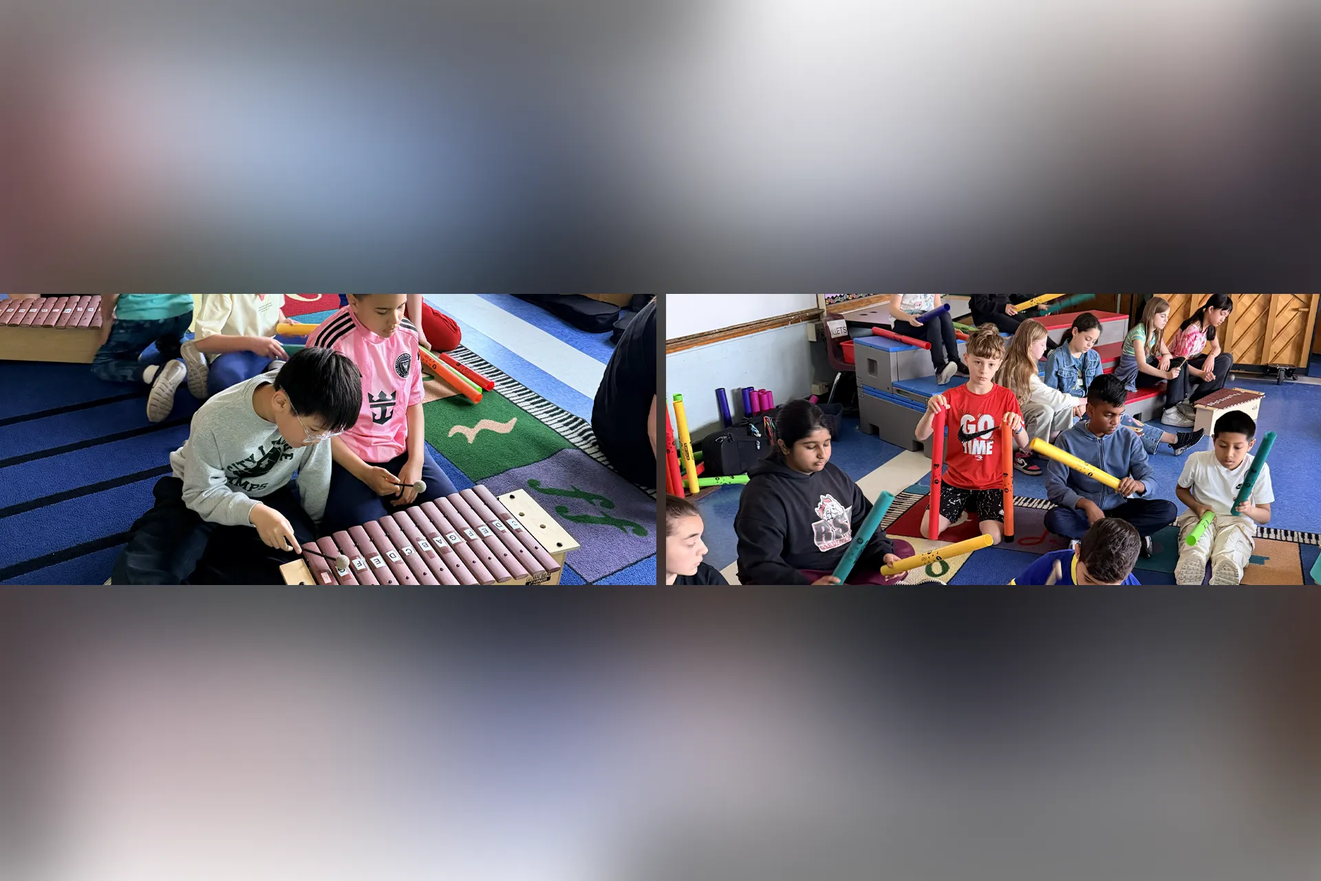 Students in Ms. Rigano's Music Class Use Instruments to Create Music Together